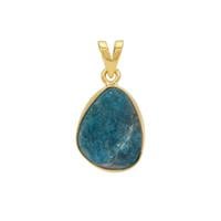 Apatite Drusy Pendant in Gold Plated Sterling Silver 15.60cts