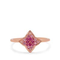 Burmese Ruby Ring with Pink Sapphire in 9K Rose Gold 0.25ct