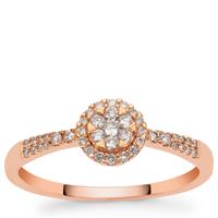 Natural Pink Diamonds Ring in 9K Rose Gold 0.28ct