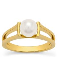 Kaori Cultured Pearl Ring in Gold Plated Sterling Silver (7mm)