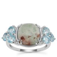 Aquaprase™ Ring with Ratanakiri Blue Zircon in Sterling Silver 5.83cts