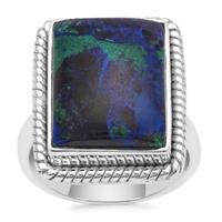 Azure Malachite Ring in Sterling Silver 11.35cts