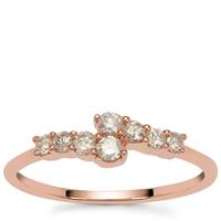 Natural Pink Diamonds Ring in 9K Rose Gold 0.34ct
