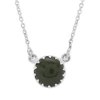 Nephrite Jade Necklace in Sterling Silver 4.60cts