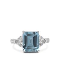 Versailles Topaz Ring with White Zircon in Sterling Silver 5.60cts