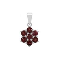 Rajasthan Garnet Pendant in Sterling Silver 1.90cts