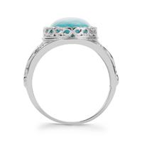 5ct Amazonite Sterling Silver Ring