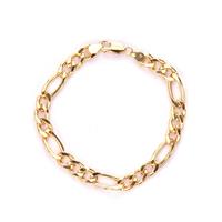 8" 9K Gold Altro Hollow Figaro Bracelet 6.30g