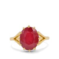 Malagasy Ruby Ring in 9K Gold 5.55cts (F)