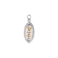 Zambezia Morganite Pendant with Diamond in Sterling Silver 1.40cts