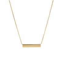 17" Gold Plated Sterling Silver Altro Bar Necklace 4g