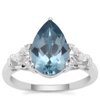 Versailles Topaz Ring with White Zircon in Sterling Silver 3.53cts