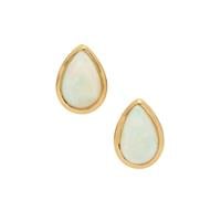 Ethiopian Opal Earrings in Gold Plated Sterling Silver 2.25cts