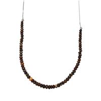 Boulder Opal Slider Graduated Bead Necklace in Sterling Silver 30cts