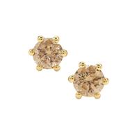 Cape Champagne Diamonds Earrings in 9K Gold 0.36ct