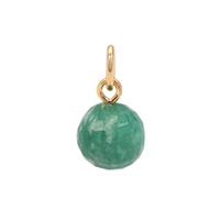 Molte Amazonite Ball Charm in Gold Plated Silver