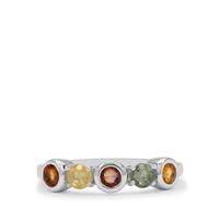 Songea Multi Sapphire Ring in Sterling Silver 1.15cts