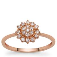 Natural Pink Diamonds Ring in 9K Rose Gold 0.26ct
