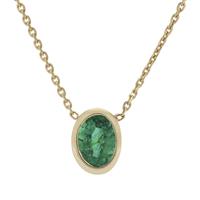 Zambian Emerald Necklace in 9K Gold 0.80ct