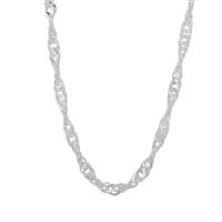 18" Sterling Silver Couture Diamond Cut Singapore Chain 1.79g
