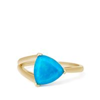Ethiopian Paraiba Blue Opal Ring in 9K Gold 1.40cts
