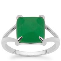 Chrysoprase Ring in Sterling Silver 3.50cts