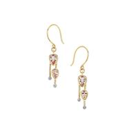 Cherry Blossom™ Morganite Earrings with Diamond in 9K Gold 1.10cts