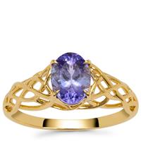 AA Tanzanite Ring in 9K Gold 1.35cts