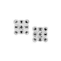 Black Diamond Earrings in Sterling Silver 0.11ct