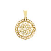 Indonesian Seed Pearls Pendant in Gold Plated Sterling Silver