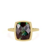 Green Andesine Ring in 9K Gold 3.25cts