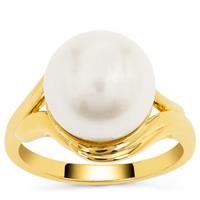 South Sea Cultured Pearl Ring in Gold Plated Sterling Silver (11mm)