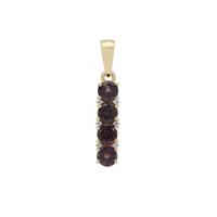 Burmese Purple Spinel Pendant with White Zircon in 9K Gold 1.40cts
