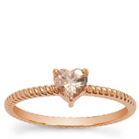 Pink Morganite Ring in 9K Rose Gold 0.40ct