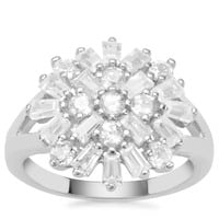 Zircon Ring  in Rhodium Plated Sterling Silver 2.68cts