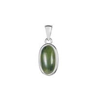 Canadian Nephrite Jade Pendant in Sterling Silver 6cts