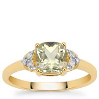 Csarite® Ring with Diamond in 9K Gold 1.70cts