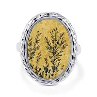 Manganese Dendrite Ring in Sterling Silver 9cts
