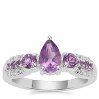 Moroccan Amethyst Ring with African Amethyst in Sterling Silver 1.20cts