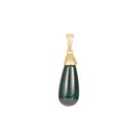 Malachite Pendant in Gold Tone Sterling Silver 16.70cts