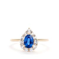 Nilamani Ring with White Zircon in 9K Gold 1.78cts