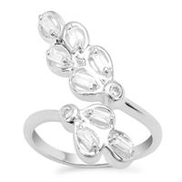 White Zircon Ring in Sterling Silver 0.74ct