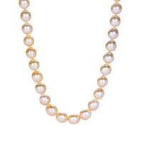 South Sea Cultured Pearl Ombre Necklace in Sterling Silver (8 x 7mm)