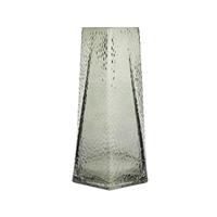 Blown Nordic Hammered Glass Vase with Triangular Mouth - Medium
