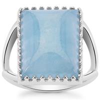 Aquamarine Ring in Sterling Silver 10.98cts