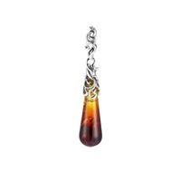 Baltic Ombre Amber (28x10mm) Pendant  in Sterling Silver