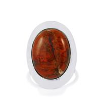 Sonoreña Seam Agate Ring in Sterling Silver 14cts