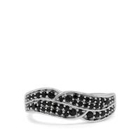 Black Spinel Ring in Sterling Silver 0.65ct
