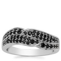 Black Spinel Ring in Sterling Silver 0.65ct