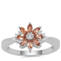 Sopa Andalusite Ring with White Topaz in Sterling Silver 1.44cts